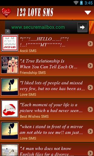 123 Love Messages screenshot 2