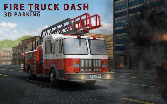 Fire Truck Dash 3D Parking screenshot 1