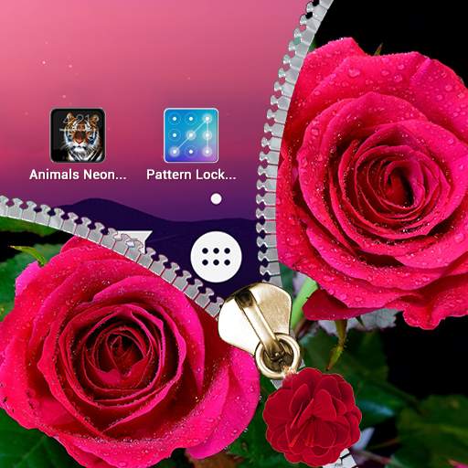Pink Rose Zipper Lock Screen 3.2