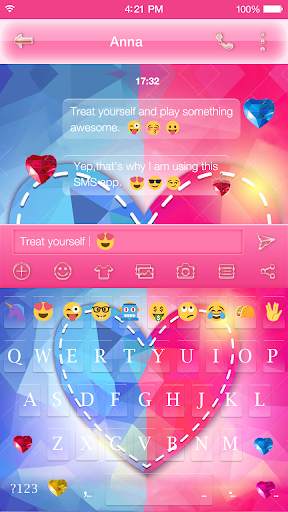 Sweet Love KK Keyboard Theme screenshot 3