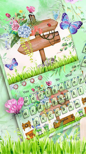 Tropical Garden Keyboard Theme screenshot 1