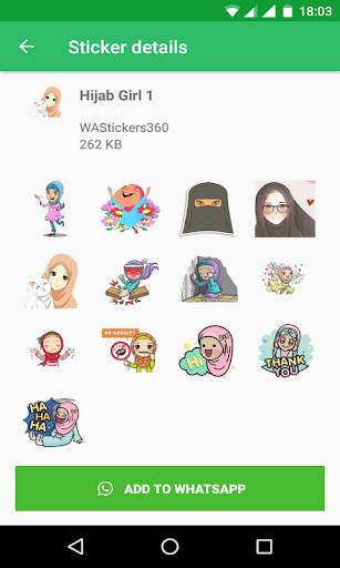 Hijab Girl Stickers for WhatsApp 2019 free Sticker screenshot 2