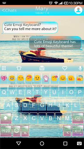 Quotes Emoji Keyboard Theme screenshot 1