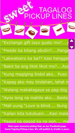 Sweet Tagalog Pickup Lines New screenshot 1
