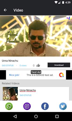 Tamil Sad Status Video screenshot 3