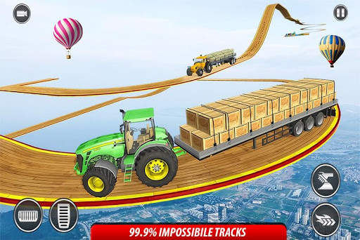 Mega Ramp Tractor Stunts: Tractor Racing Simulator screenshot 1