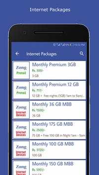 All Packages for Zong 2018 screenshot 3