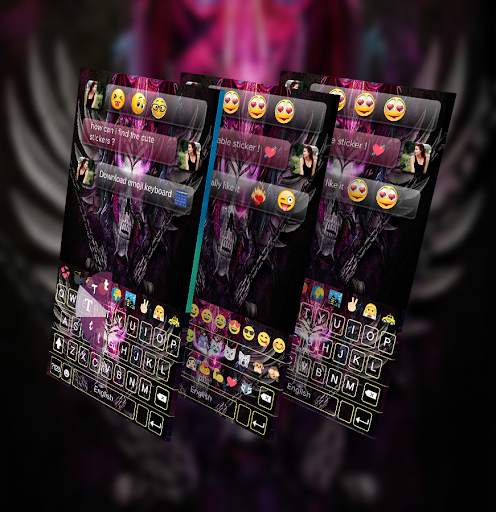 Blood skeleton Dragon GO Keyboard theme screenshot 1