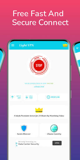 Light VPN - Free Fast Secure Proxy Browser & VPN screenshot 2