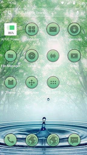 Forest Green Frees theme-APUS Launcher theme screenshot 2
