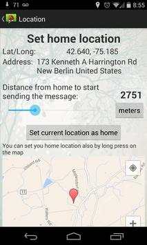 Honey I'm Home! - location SMS screenshot 3