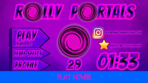 Rolly Portals: Rolling ball 2D portal game offline screenshot 6