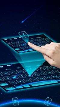 Neon Blue Keyboard Theme screenshot 1