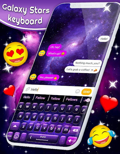 Galaxy Keyboard ⭐ Sparkling Stars Keyboard Themes screenshot 4