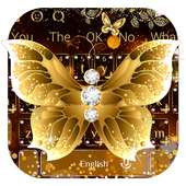 Clavier à paillettes dorées on 9Apps
