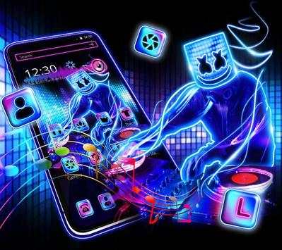Neon DJ Music Launcher Theme screenshot 1