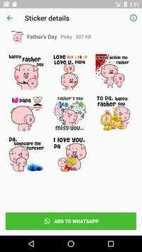 WAStickerApps Father Day Little Fun-Piggy Stickers screenshot 3