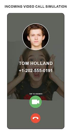 Fake video Call Simulation From Tom Holland screenshot 1