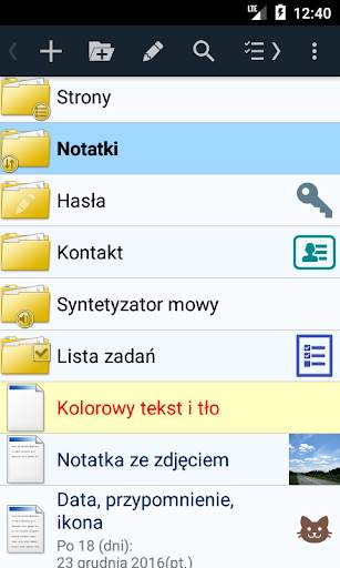 Hierarchiczne notatki screenshot 1