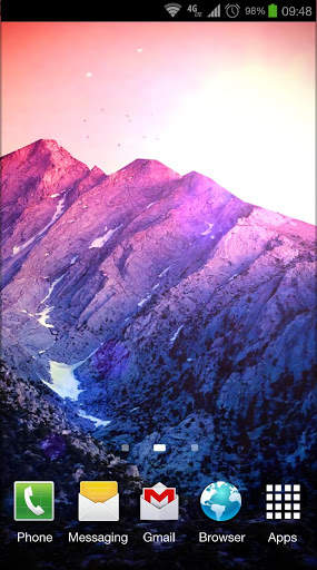 3D Kitkat 4.4 Mountain lwp screenshot 1