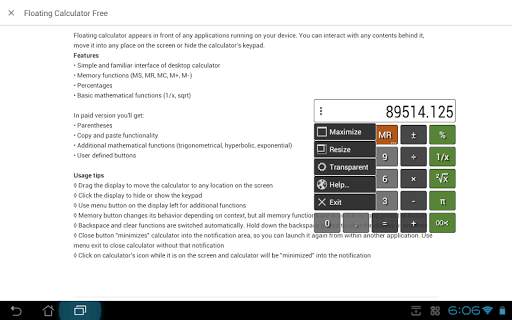 Floating Calculator Free screenshot 8