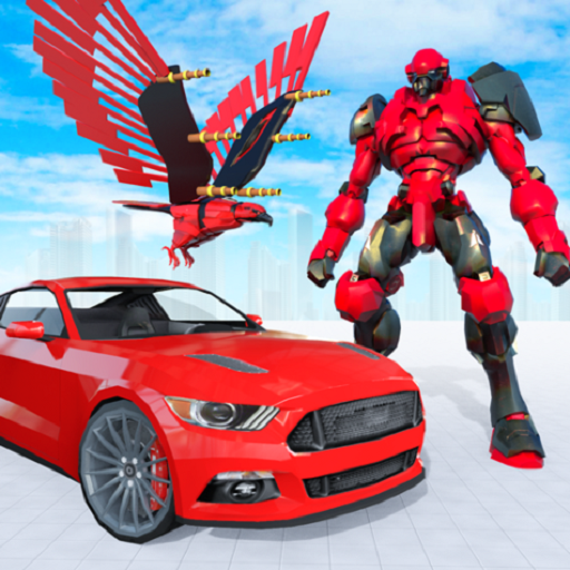 Flying Eagle Robot Car Multi Transforming Games أيقونة