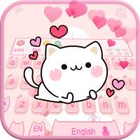 Cute Pink Kitty Keyboard on 9Apps