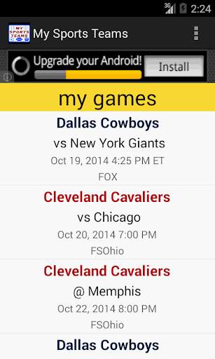 My Sports Teams screenshot 2