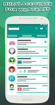 Multi accounts for whatsapp screenshot 1