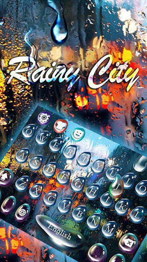 Rainy City Keyboard Theme स्क्रीनशॉट 3