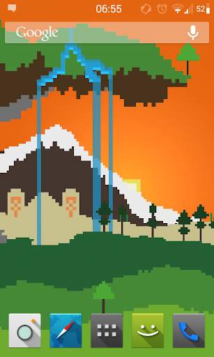 Pixel Landscape Live Wallpaper screenshot 1