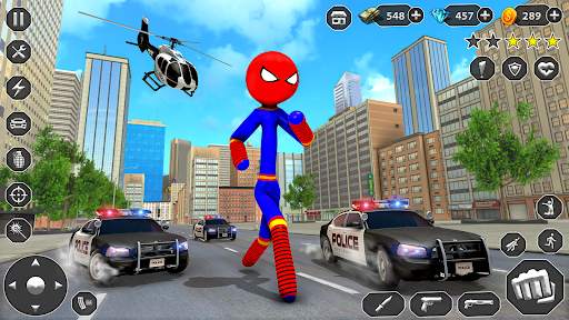 Stick Rope Hero Superhero Game screenshot 3