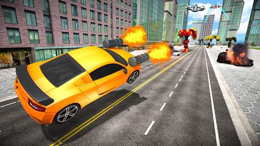 Drone Robot Car Shooting - Transform Robot Games screenshot 4