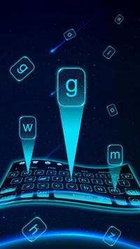 Neon Blue Keyboard Theme screenshot 3
