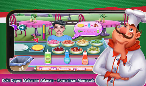 Koki Dapur Makanan Jalanan - Permainan Memasak screenshot 1