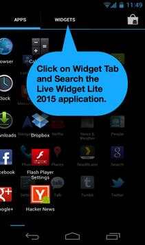Live Widget Lite 2015 screenshot 2