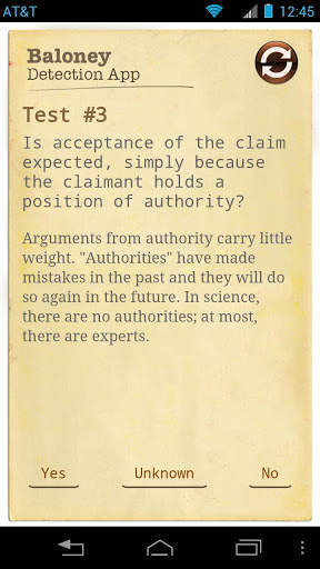 Baloney Detection App screenshot 2