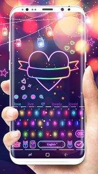 Sparkle Neon Lights  keyboard Theme screenshot 1