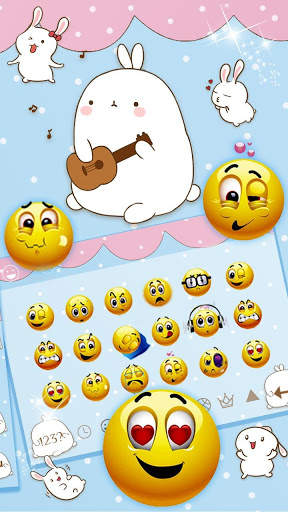 Cute Rabbit Keyboard स्क्रीनशॉट 3