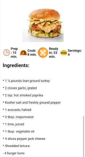 Burger Recipes Offline screenshot 5