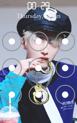 Seonghwa Ateez Pattern Lock Screen screenshot 1