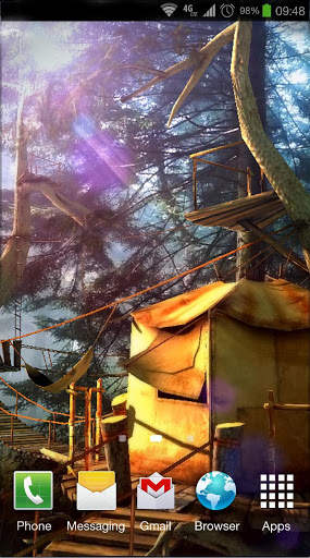 Tree Village 3D Free lwp screenshot 1