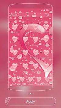 Pink love dew theme waterdrop screenshot 2