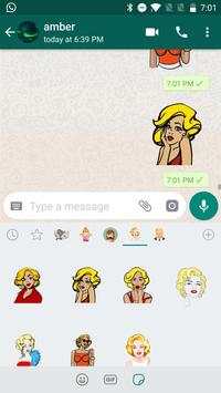 Sexy Monroe Stickers for WhatsApp, WAStickerApps screenshot 3