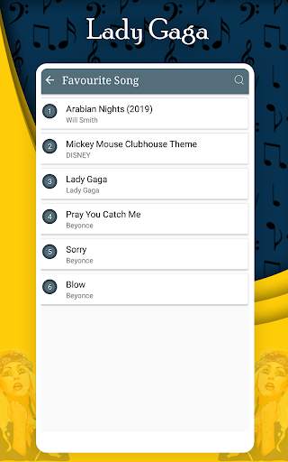 Music Player - Lady Gaga All Songs Lyrics screenshot 5