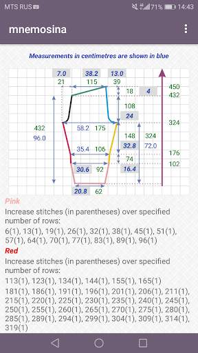 Mnemosina knitting patterns screenshot 4