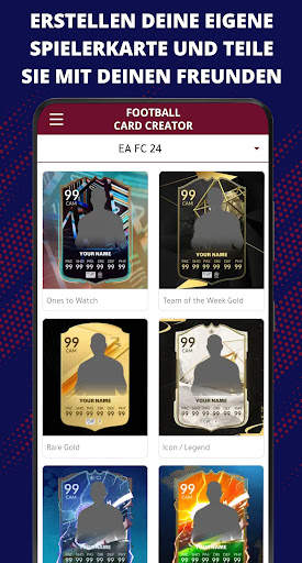 Fußball Card Creator FC 24 screenshot 2