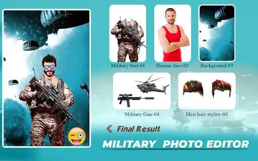 Soldierly - Men, women Military, Army Photo Editor screenshot 1