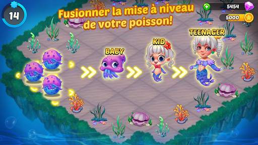 Merge Mermaids-magic puzzles screenshot 3