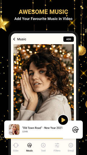 New year video status 2021 : new year video maker screenshot 3